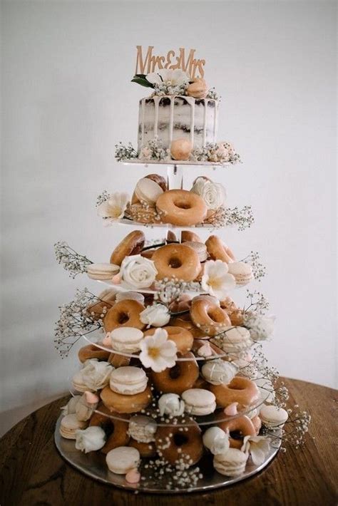 donut and macaron wedding cake ideas wedding weddings weddingideas wedding macarons wedding