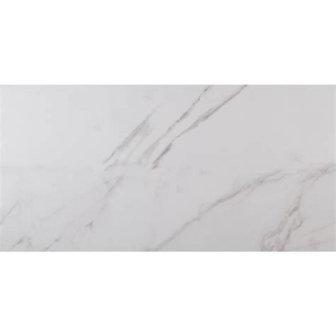 Msi Carrara In X In Glazed Polished Porcelain Floor And Wall Tile Sq Ft Case