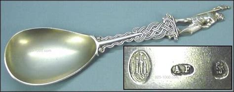 Danish Hallmark Examples Silver Spoons Danish Hallmark