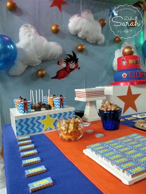 Dragon ball z birthday party supplies,dragon ball z decorations includecake topper, cupcake toppers, banner, balloons. Dragon Ball Birthday Party Ideas | Ball birthday, Ball ...