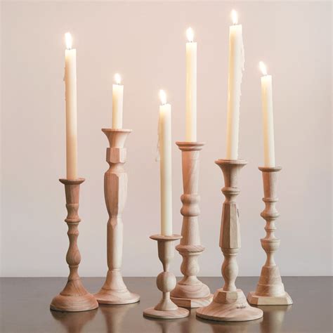 Wooden Candlestick Style No6 By Sir Madam Design Menagerie