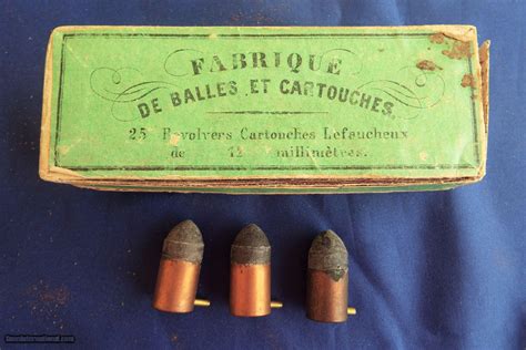 Vintage French 12 Mm Pinfire Cartridges Full Box 25 12mm