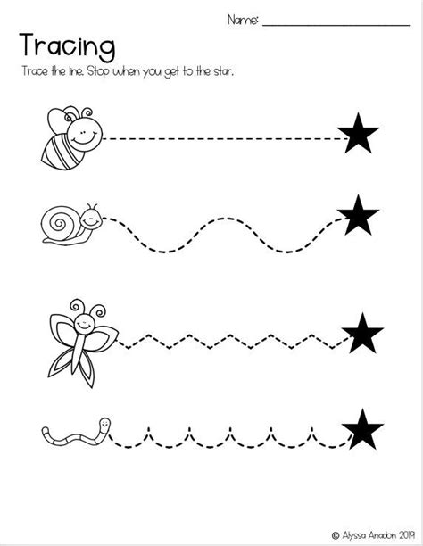 Spring Trace Worksheet For Kindergarten