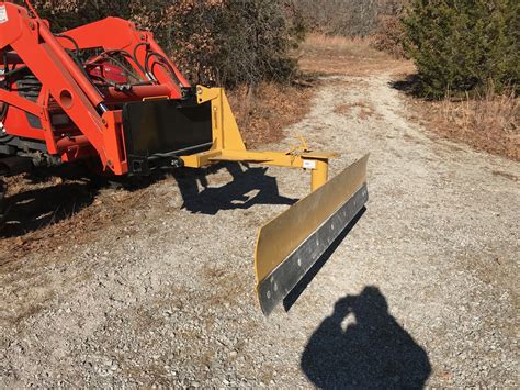 3pt Drag Blade Reconfigured To Pusher Blade On Front Of Tractor