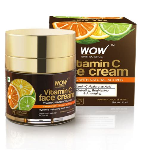 Wow Skin Science Vitamin C Face Cream Oil Free Quick Absorbing For