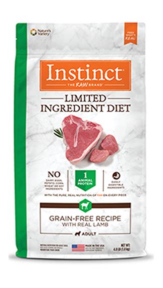 instinct limited ingredient diet grain free recipe with real lamb pampered puppies