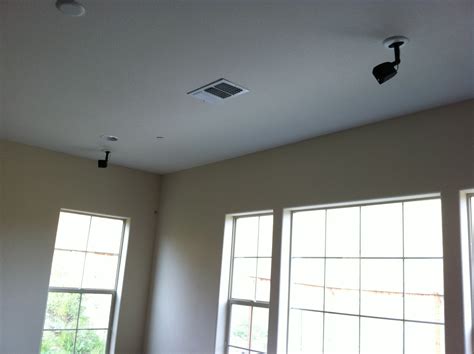 When i bought my home, it came with speakers in the ceiling and it wasn't really something i was i can count 7 individual speakers throughout the home: In Ceiling speaker installation | MW Home Entertainment Wiring