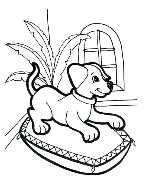 Dog Under Table Sketch Coloring Page