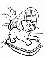 Coloring Dog Dogs Children Obedient Animals sketch template