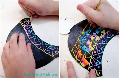 Make A Colorful Winter Hat Craft With Scratch Art Projects With Kids