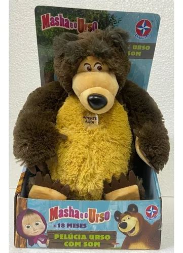 Boneco Urso Com Som Estrela Masha And O Urso Parcelamento Sem Juros