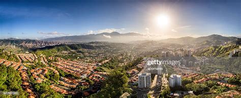 Panoramic Image Of Caracas City Aerial View With El Avila High Res