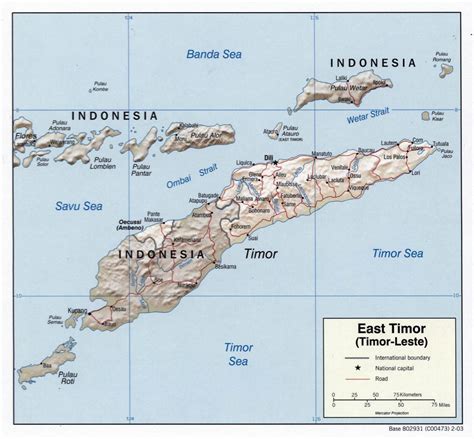 Grande Detallado Mapa Pol Tico De Timor Oriental Con Socorro