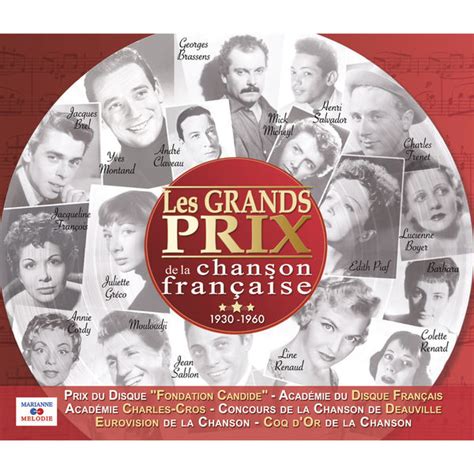 Les Grands Prix de la chanson française 1930 1960 Various Artists
