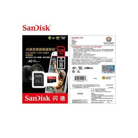 Cartão De Memória Micro Sd Sandisk Extreme Pro 128gb 170mbs A Partir