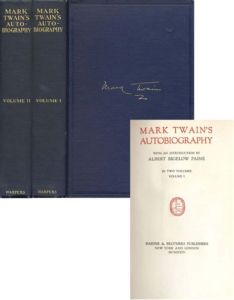 Lot Detail Mark Twains Autobiography In Two Volumes