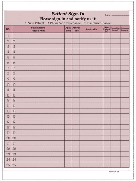 Patient Template Printable Blank Vital Signs Chart