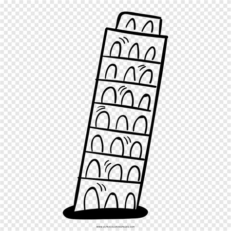 Descarga Gratis Dibujo Para Colorear De La Torre Inclinada De Pisa