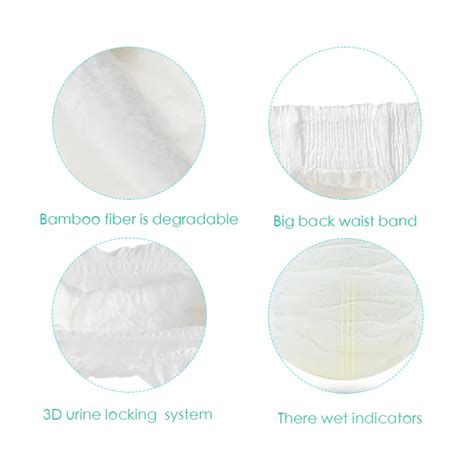 Oem Organic 100 Bamboo Biodegradable Baby Diaper Nappies Disposable