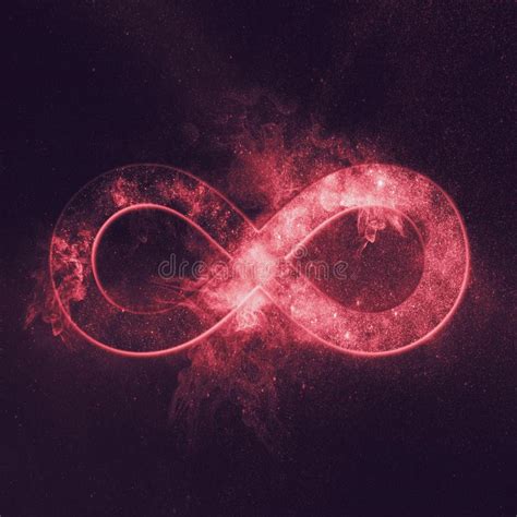 Infinity Symbol Or Sign Abstract Night Sky Background Stock