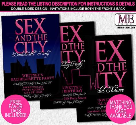Sex And The City Invitations By Metro Designs Graphic Design And Event Services Catch My Party