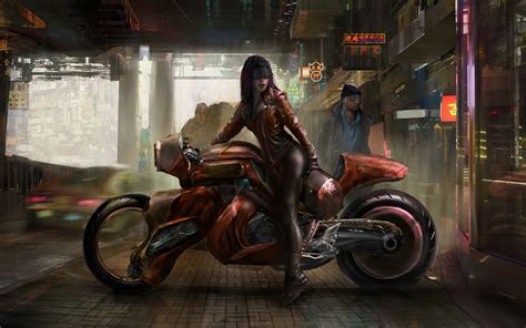 1680x1050 Cyberpunk Girl Futuristic Motorcycle 1680x1050 Resolution