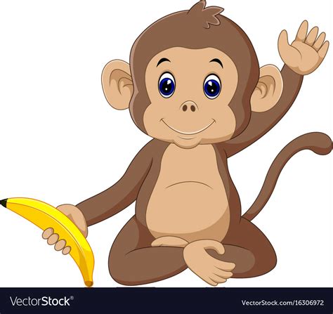 Cute Monkey Royalty Free Vector Image Vectorstock