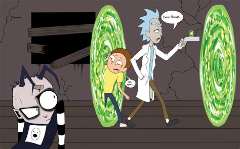 Just Another Crossover Rick And Morty Meet Nny R Fanart