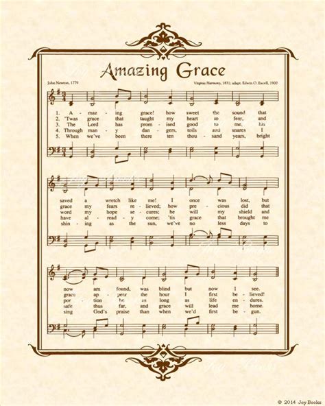 Amazing Grace Printable Sheet Music