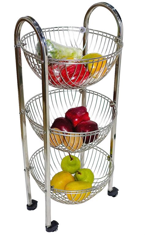 Buy Amol Premium Stainless Steel Fruit And Vegetable 3 Stand Kitchen
