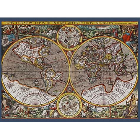 Antique World Map Laminated Our Products Aux Quatre Points Cardinaux