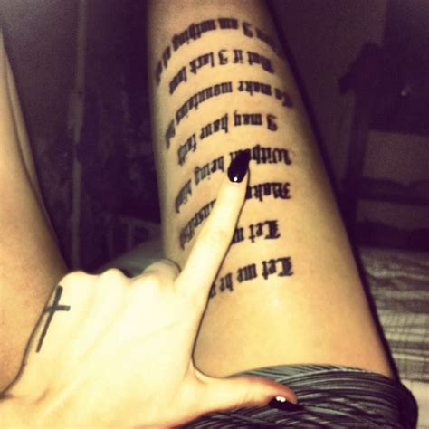 Quote tattoos are an excellent way to express yourself without uttering a word. My life quote tattoo on leg - | TattooMagz › Tattoo ...