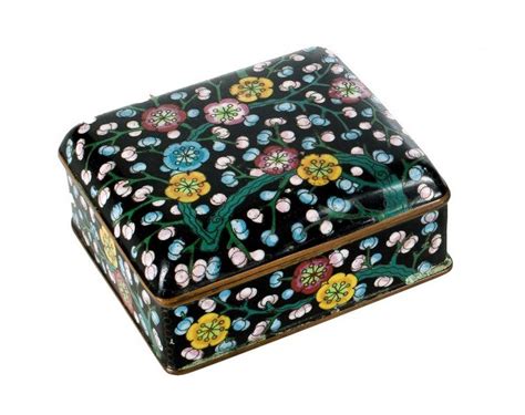 Chinese Millefiori Cloisonne Floral Box Zother Oriental