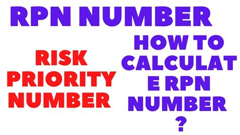 Rpn Number Calculation ~risk Priority Number Calculation ~ Rpn Number