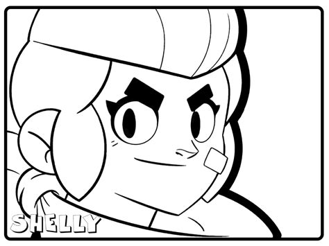 58 Top Images Brawl Stars Coloring Pages Shelly Printable Brawl Stars