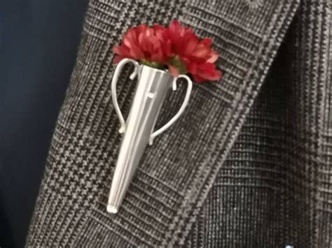 Lapel Pin Boutonniere Brooch Handmade Poirot Style Sterling Etsy