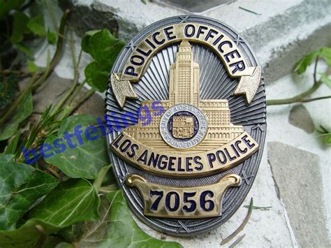 Police Officer 7056 Los Angeles Usa Polizeiabzeichen Badge Metall