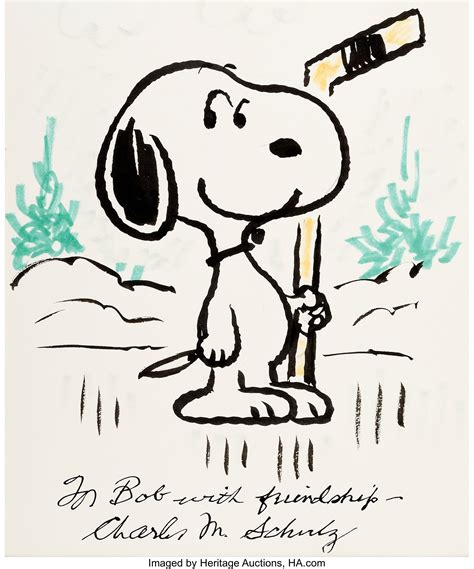 Charles Schulz Snoopy From Peanuts Illustration Original Art C