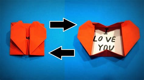 Origami Valentines Day How To Make A Paper Heart Box Envelope Diy