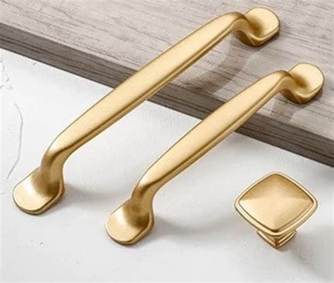 25 Off Elegant And Simple Matte Gold Cabinet Handles Solid Aluminum