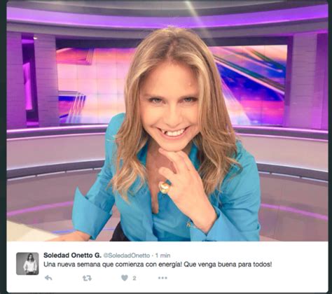 She is a journalism graduate from the pontifical catholic university of chile news reader and tv host chile. FOTO | La extrañísima imagen de Soledad Onetto que todos ...