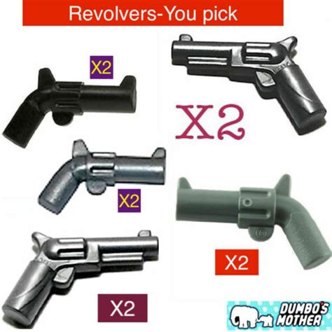 Lego Revolver Pistol Six Shooter Western Cowboy Minifigure Weapon Star