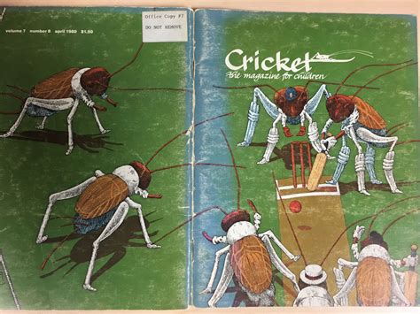 Cricket Magazine April 1980 Crickets Playing Cricket Magazine