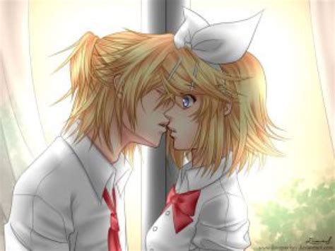 Rin And Len Kagamine Sudden Kiss By Pockicchi On Deviantart Rin Rin Y Len Kagamine Len