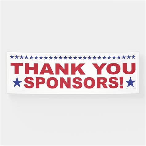 Thank You Sponsors Event Banner Zazzle Thank You Sponsors Event