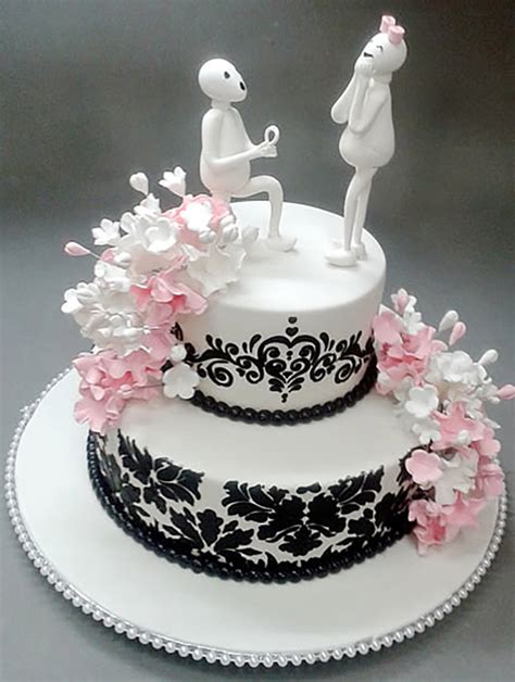 My painted designs snow in love cake topper, from $10, etsy.com. 7 Adorable Engagement Cake Designs For The Winsome Couple