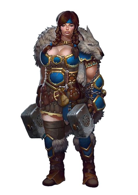 Female Dwarf Ranger Or Barbarian Pathfinder Pfrpg Dnd Dandd 35 5th Ed