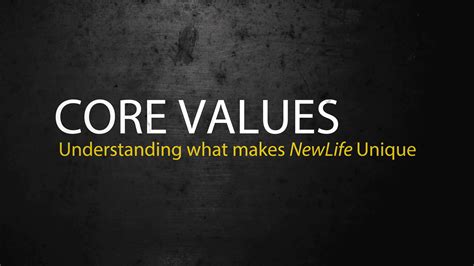 Core Values 2023 Newlife Church