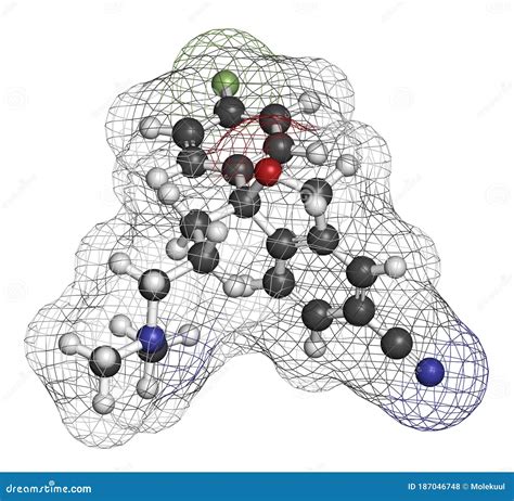 Citalopram Anti Depressant Drug Molecule Stock Photo Image Of