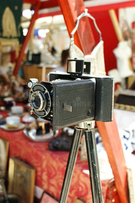 Old Vintage Camera On A Tripod Stock Photo Image Of Photograph